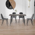 Фото #3 товара Sturdy MDF Dining Table with 4 Cushioned Medieval-Style Side Chairs