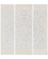 Фото #1 товара Madison Park Mandala White 3-Pc. 3D Embellished Canvas Wall Art Set