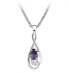 Fashion necklace with amethyst zircon SC402