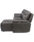 Фото #9 товара CLOSEOUT! Blairemoore 3-Pc. Leather Sofa with Power Chaise and 2 Power Recliners, Created for Macy's