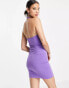 COLLUSION halterneck mini dress in purple