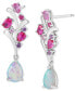 Фото #3 товара Multi-Gemstone Cluster Drop Earrings (2 ct. t.w.) in Sterling Silver