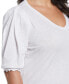 Фото #3 товара Блузка Ella Rafaella для женщин plus Size Cotton Smocked с коротким рукавом