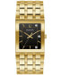 ფოტო #1 პროდუქტის Men's Marc Anthony Modern Quadra Diamond Accent Gold-Tone Stainless Steel Bracelet Watch 30mm