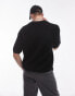 Фото #3 товара Topman knitted revere polo in black