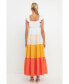 Women's Sunset Colorblock Maxi Dress
