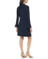 Petite Ribbed Knit Bell-Sleeve Shirtdress