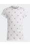 Desenli Beyaz Kız Çocuk T-shirt Ib8918 G Ess Bl T