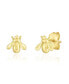 Gold Bumble Bee Stud Earrings