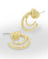 ფოტო #3 პროდუქტის Gold Double Knot Hoop Earrings