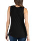 ფოტო #7 პროდუქტის V-Neck Tunic Tank Top with Round Hemline