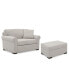 Фото #13 товара Astra 59" Fabric Chair Bed & 36" Fabric Storage Ottoman Set, Created for Macy's