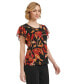 ფოტო #3 პროდუქტის Women's Short Sleeve Printed Top