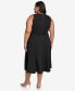 Фото #3 товара Plus Size Sleeveless Jewel-Neck Dress