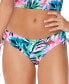 ფოტო #1 პროდუქტის Juniors' Luna Tropical-Print Side-Tie Bikini Bottoms