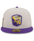 Фото #3 товара Men's Stone, Purple Minnesota Vikings 2023 Salute To Service 59FIFTY Fitted Hat
