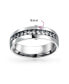 ფოტო #3 პროდუქტის Red Pink Crystal Eternity Band Ring Stainless Steel Unisex 6mm