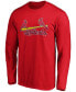 Фото #2 товара Men's Red St. Louis Cardinals Official Wordmark Long Sleeve T-shirt