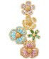 Gold-Tone Fleurette Cluster Drop Earrings