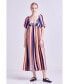 Фото #1 товара Women's Multi Color Stripe Maxi Dress