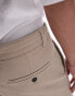 Topman – 2er-Pack eng geschnittene Chino-Shorts in Grau und Steinbeige