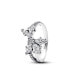 ფოტო #1 პროდუქტის Cubic Zirconia Asymmetrical Herbarium Cluster Ring