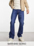 Фото #4 товара ASOS DESIGN straight leg jeans in dark wash blue