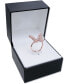 ფოტო #2 პროდუქტის Cubic Zirconia Baguette Butterfly Ring (1-1/2 ct. t.w.) In Sterling Silver or 18K Rose Gold over Sterling Silver