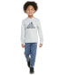 ფოტო #1 პროდუქტის Little & Toddler Boys Graphic Hooded T-Shirt & Pants, 2 Piece Set