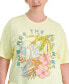 ფოტო #3 პროდუქტის Trendy Plus Size Sunshine Graphic Print Boyfriend T-Shirt