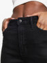 Hollister – Dad-Jeans in verwaschenem Schwarz mit sehr hohem Bund