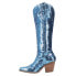 Dingo Dance Hall Queen Sequin Snip Toe Cowboy Womens Blue Casual Boots DI182-40