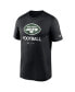 Фото #3 товара Men's Black New York Jets Infographic Performance T-shirt