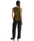 Women's Zip-Front Sleeveless Knit Top