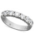 ფოტო #1 პროდუქტის Certified Seven Diamond Station Band Ring in 14k White Gold (1-1/2 ct. t.w.)