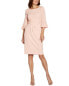 Adrianna Papell Sheath 3/4-Sleeve Solid Dress Women's