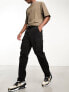 Bershka cargo trouser in black