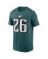 Фото #1 товара Nike Men's Saquon Barkley Midnight Green Philadelphia Eagles Player Name Number T-Shirt