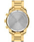 ფოტო #3 პროდუქტის Men's Bold Verso Yellow Ionic Gold-Tone Plated Steel Bracelet Watch 44mm