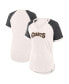 Фото #1 товара Women's White/Black San Francisco Giants for the Team Slub Raglan V-Neck Jersey T-Shirt