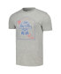 ფოტო #3 პროდუქტის Men's Heather Gray Distressed Pabst Blue Ribbon Vintage-Like Fade T-shirt