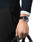 ფოტო #2 პროდუქტის Men's Swiss Automatic Powermatic 80 Silicium Black Leather Strap Watch 40mm