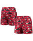 Men's Red Maryland Terrapins Island Palm Swim Trunks