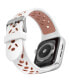Фото #3 товара Ремешок для часов WITHit белый и розовый спортивный силиконовый ремешок совместимый с Apple Watch 42/44/45/Ultra/Ultra 2