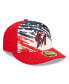 Men's Red Miami Marlins 2022 4th of July Low Profile 59FIFTY Fitted Hat Красный, 7 3/8 - фото #4