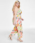 Фото #6 товара Women's Floral-Print Surplice Jumpsuit, XXS-4X, Created for Macy's