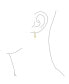 ფოტო #3 პროდუქტის Inspirational Symbol Safety Pin Threader Drop Earrings Lapel Pin Brooch For Women .925 Sterling Silver