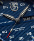 ფოტო #4 პროდუქტის Men's Swiss Automatic Master Carbon Seal Blue Rubber Strap Watch 45mm