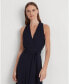 Фото #8 товара LAUREN Ralph Lauren Crepe Halter Midi Dress 12 Black 305073