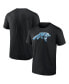 ფოტო #1 პროდუქტის Men's Black Carolina Panthers Chrome Dimension T-shirt